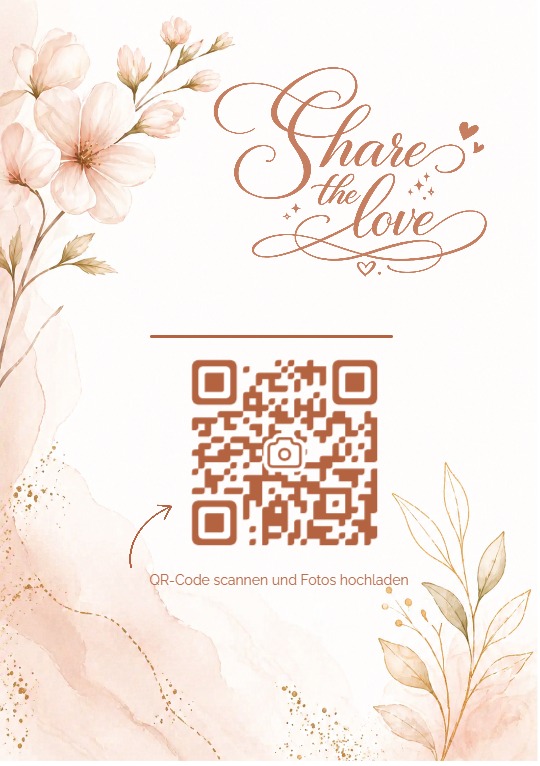 Tischaufsteller Hochzeit beige – Vorlage hochzeit